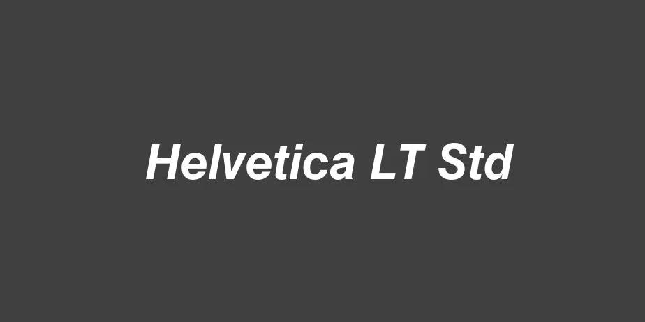 Fonte Helvetica LT Std