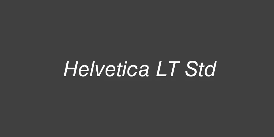 Fonte Helvetica LT Std