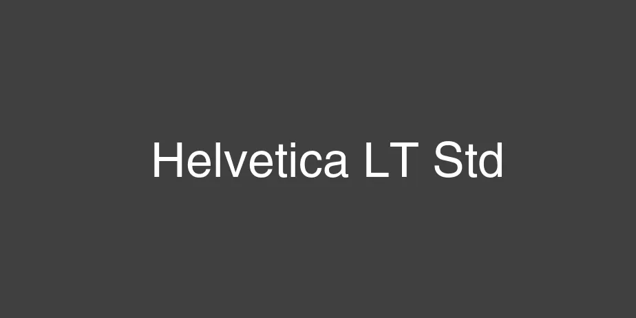 Fonte Helvetica LT Std