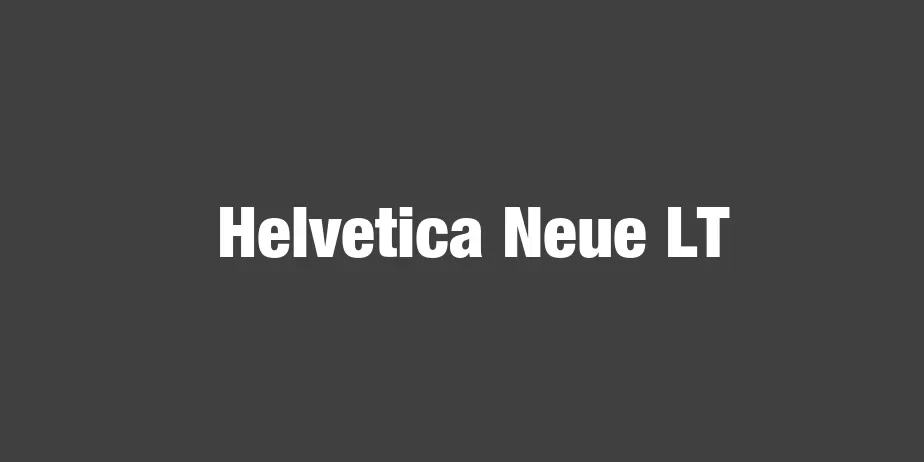 Fonte Helvetica Neue LT