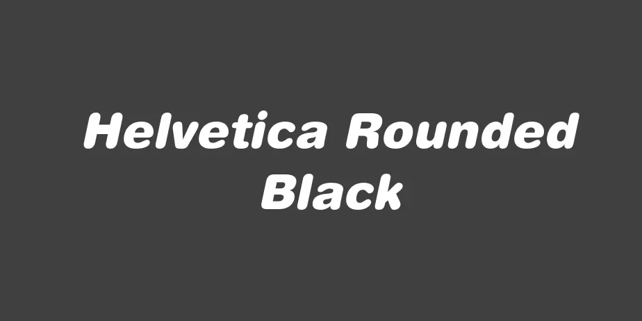 Fonte Helvetica Rounded Black