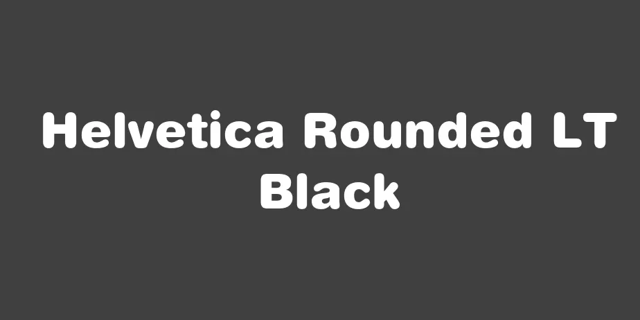 Fonte Helvetica Rounded LT Black