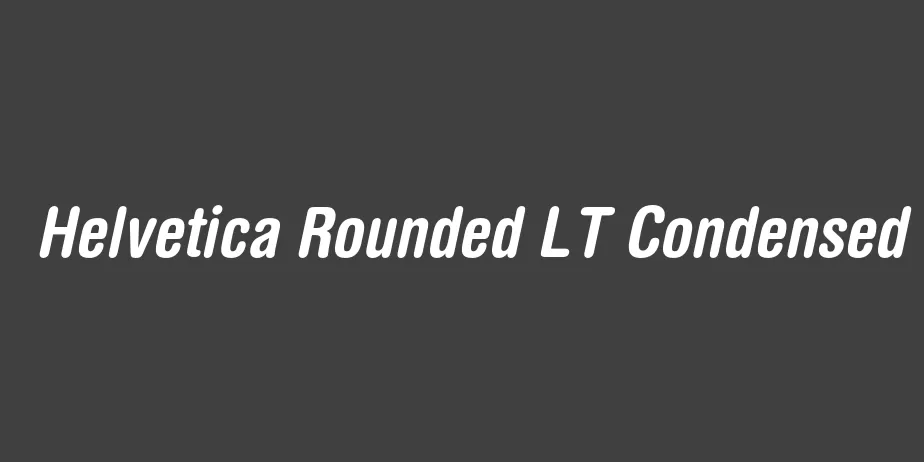 Fonte Helvetica Rounded LT Condensed