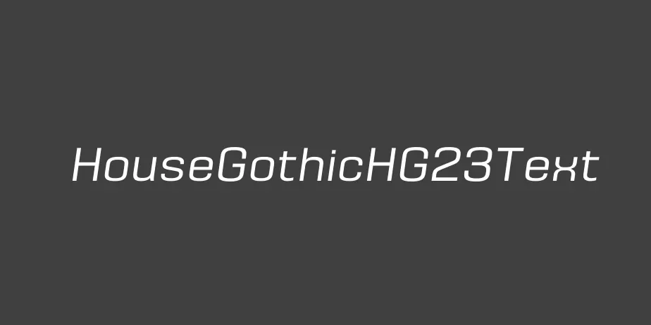 Fonte HouseGothicHG23Text