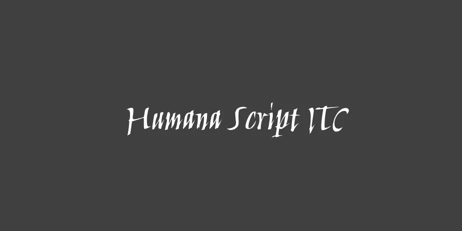 Fonte Humana Script ITC