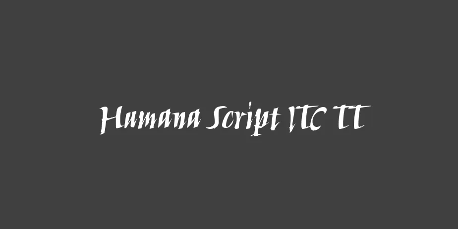 Fonte Humana Script ITC TT