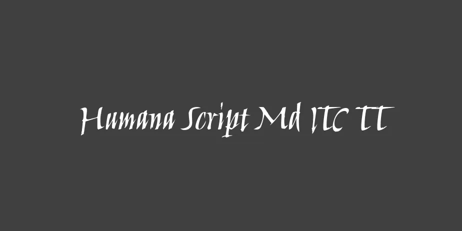 Fonte Humana Script Md ITC TT