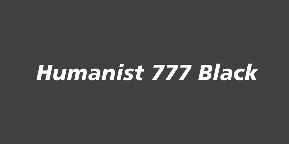 Fonte Humanist 777 Black