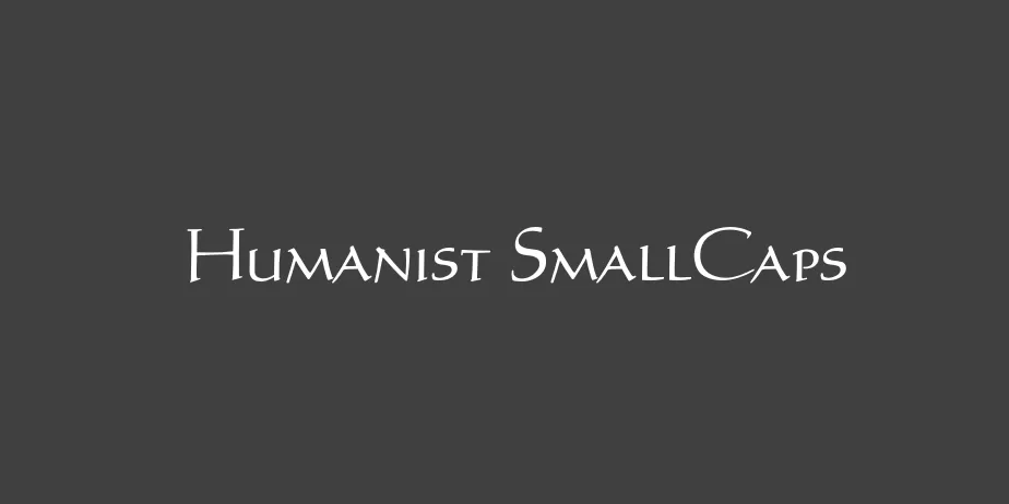 Fonte Humanist SmallCaps