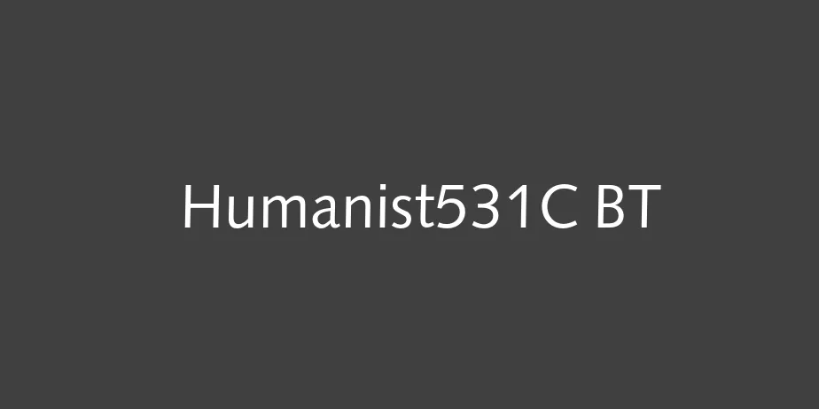 Fonte Humanist531C BT