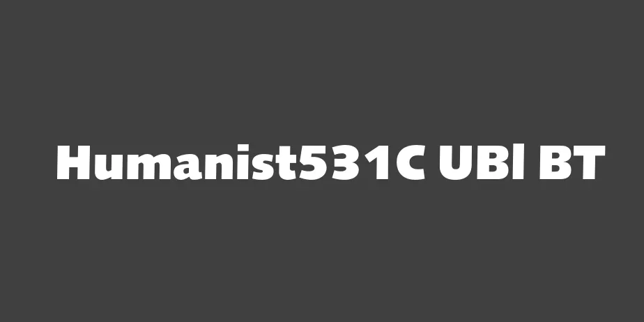 Fonte Humanist531C UBl BT