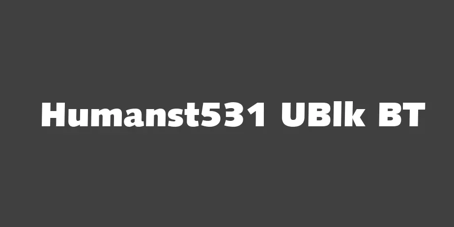 Fonte Humanst531 UBlk BT