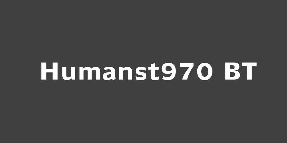 Fonte Humanst970 BT