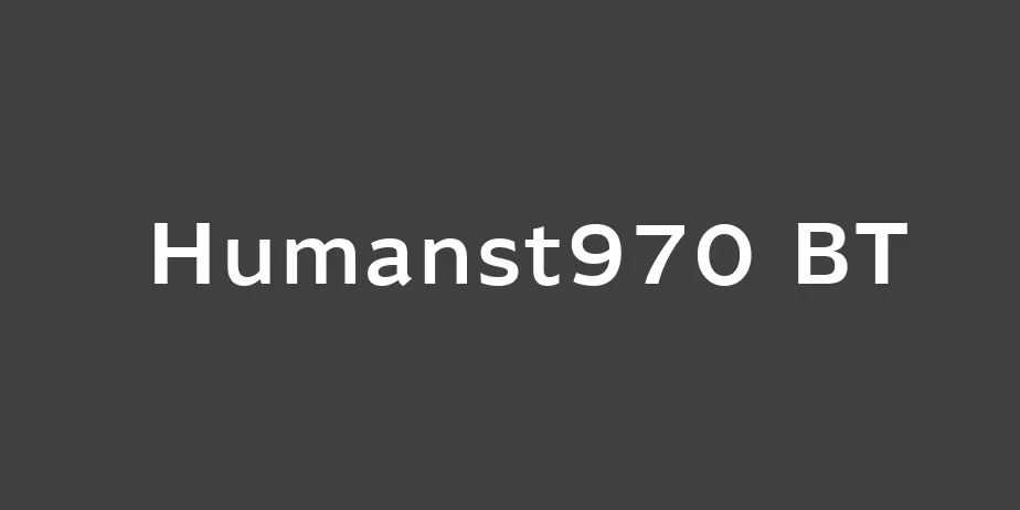 Fonte Humanst970 BT