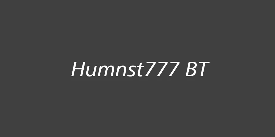 Fonte Humnst777 BT