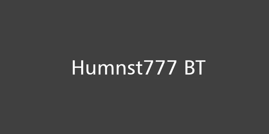 Fonte Humnst777 BT