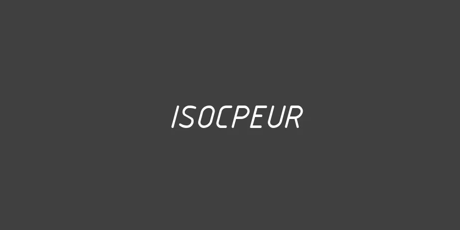 Fonte ISOCPEUR