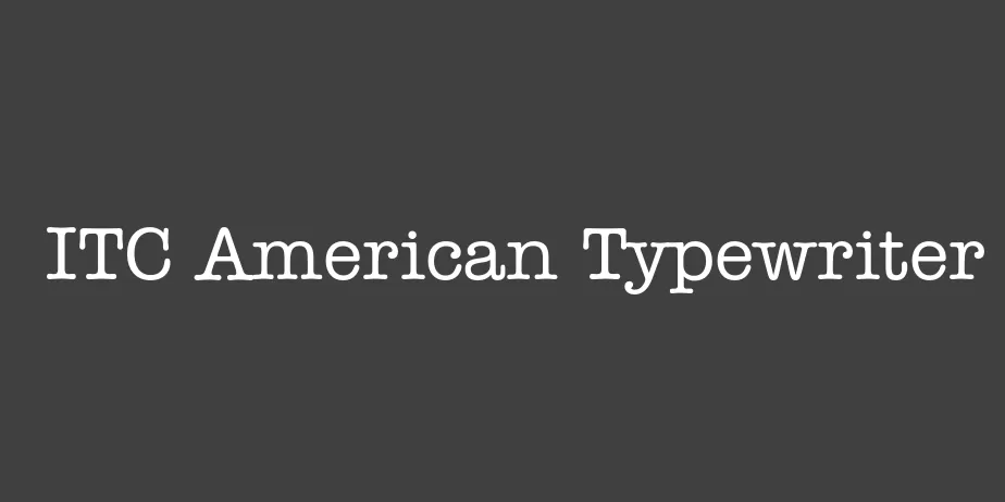 Fonte ITC American Typewriter