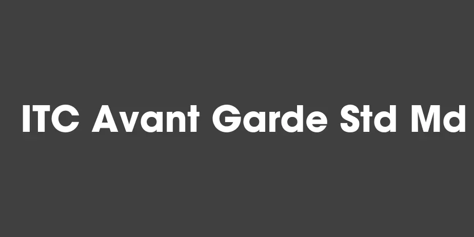 Fonte ITC Avant Garde Std Md