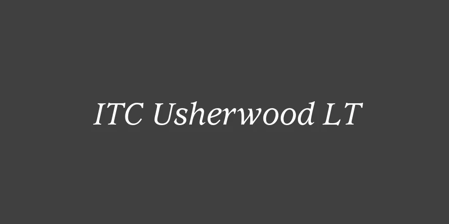 Fonte ITC Usherwood LT