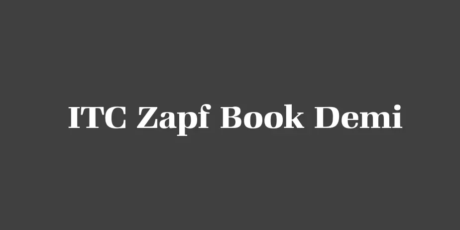 Fonte ITC Zapf Book Demi