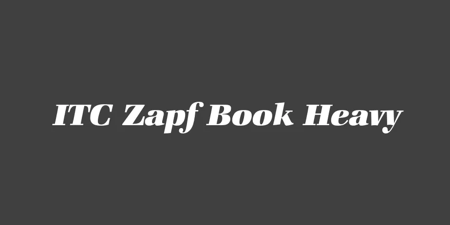 Fonte ITC Zapf Book Heavy