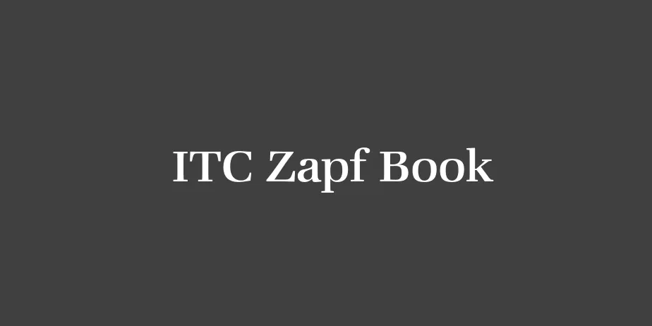 Fonte ITC Zapf Book