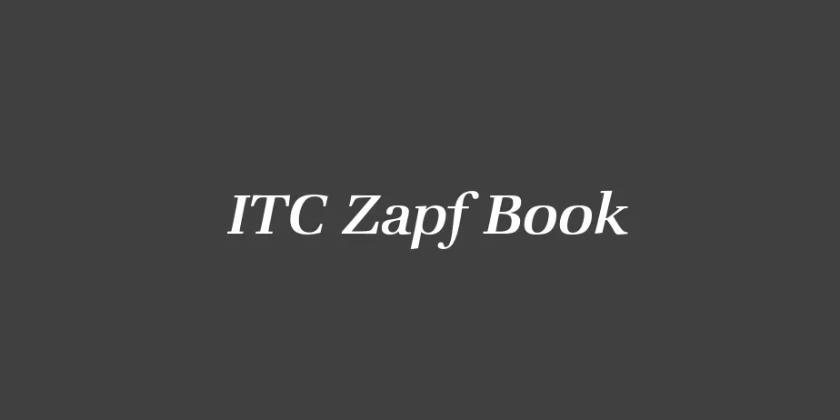 Fonte ITC Zapf Book