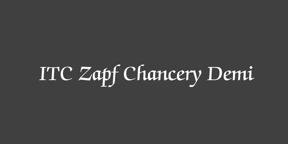 Fonte ITC Zapf Chancery Demi