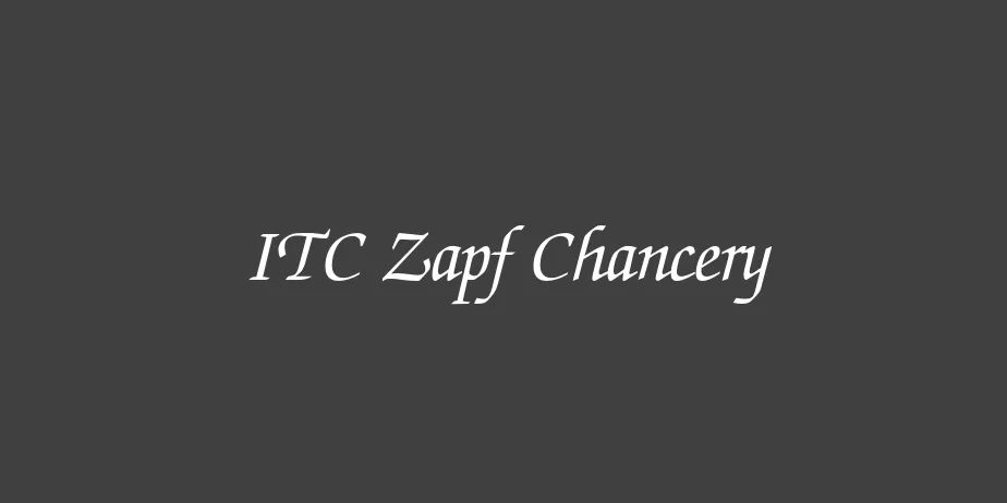 Fonte ITC Zapf Chancery