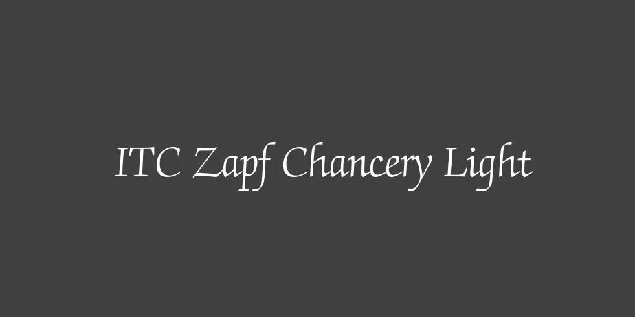 Fonte ITC Zapf Chancery Light