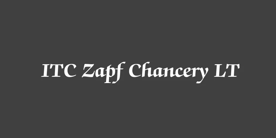 Fonte ITC Zapf Chancery LT