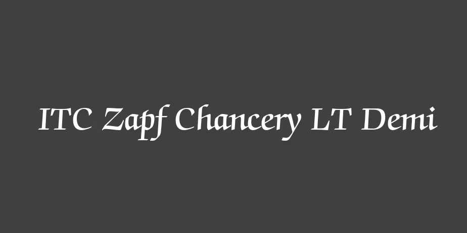 Fonte ITC Zapf Chancery LT Demi