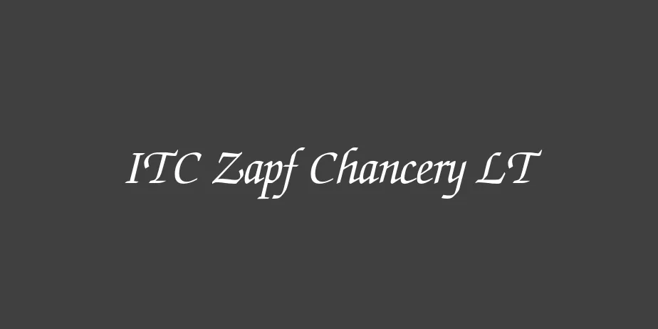 Fonte ITC Zapf Chancery LT