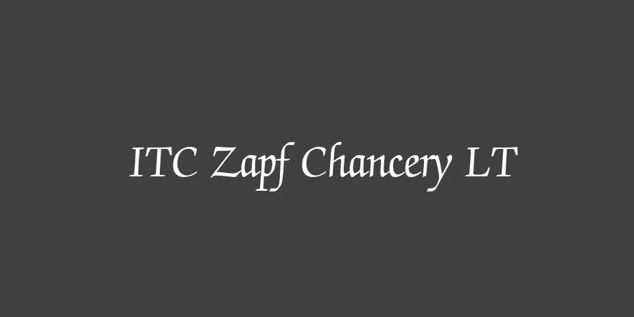 Fonte ITC Zapf Chancery LT