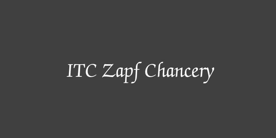 Fonte ITC Zapf Chancery