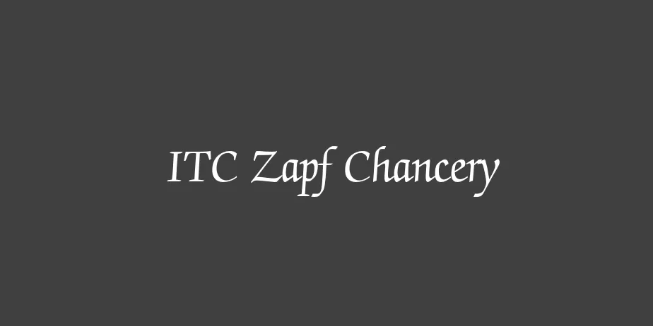 Fonte ITC Zapf Chancery