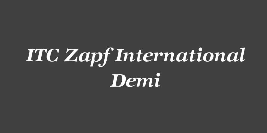 Fonte ITC Zapf International Demi