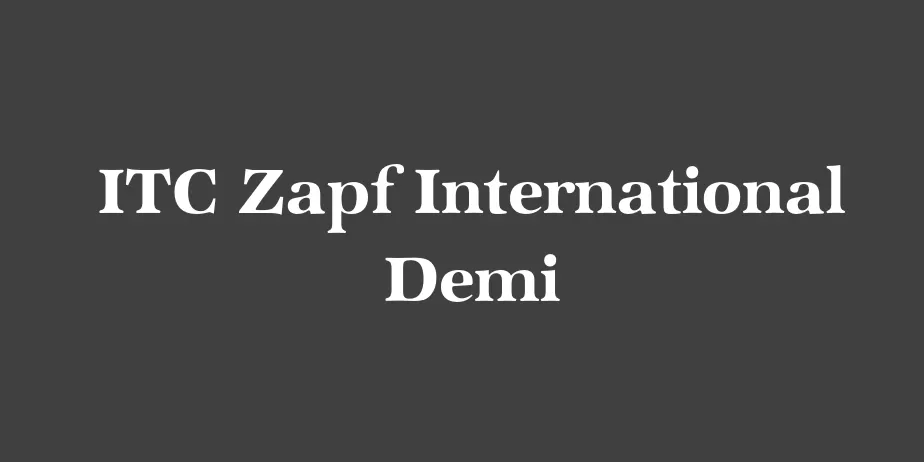 Fonte ITC Zapf International Demi