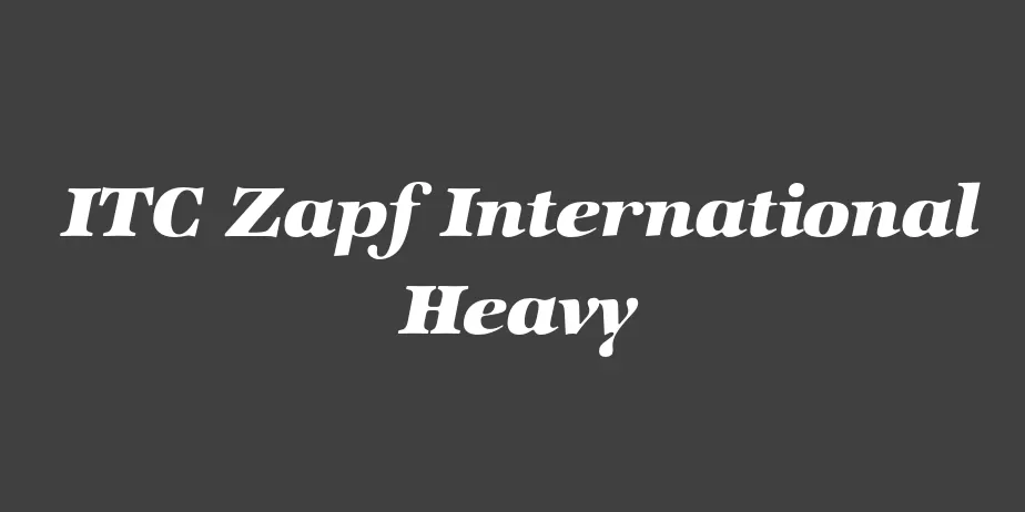 Fonte ITC Zapf International Heavy