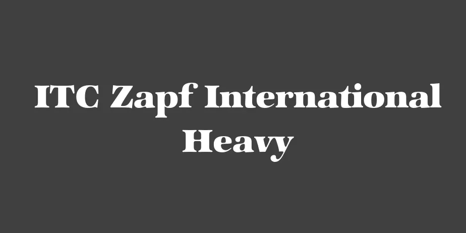 Fonte ITC Zapf International Heavy