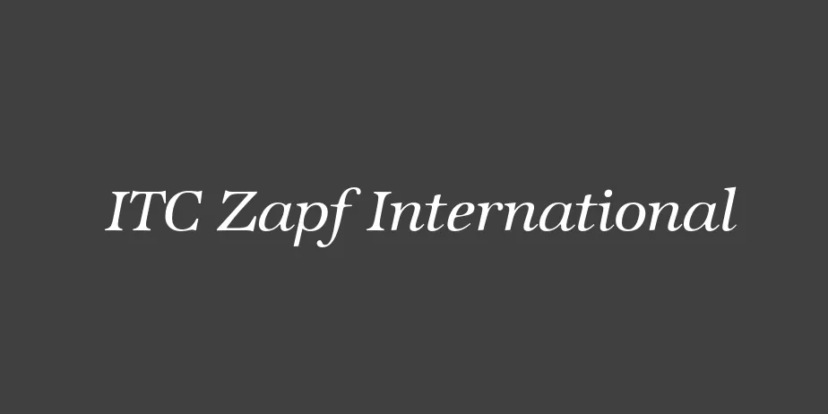 Fonte ITC Zapf International