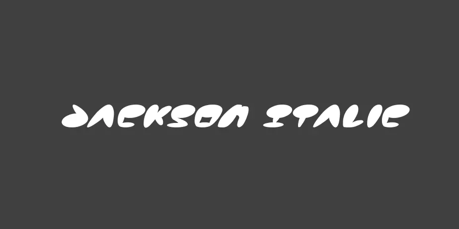 Fonte Jackson Italic