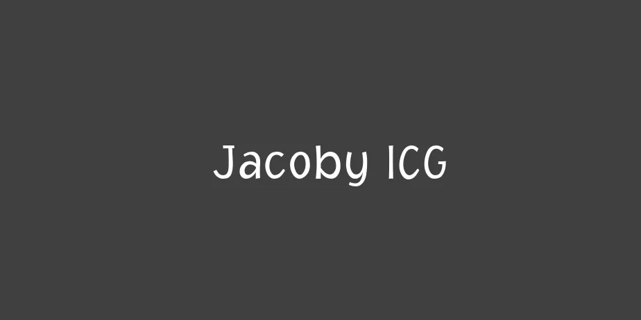 Fonte Jacoby ICG