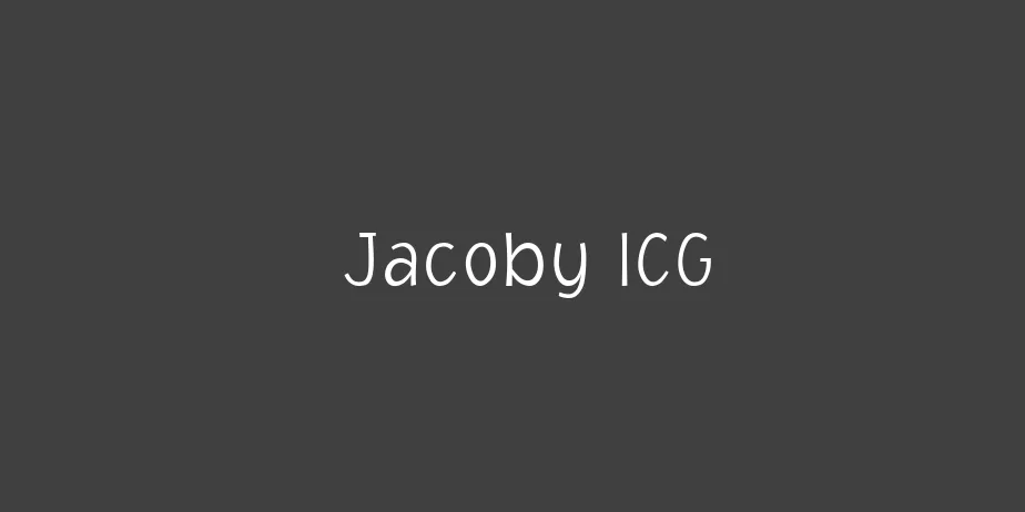 Fonte Jacoby ICG