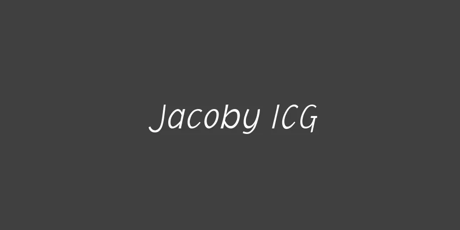 Fonte Jacoby ICG