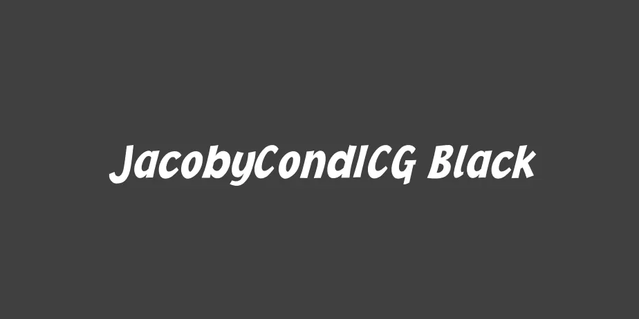 Fonte JacobyCondICG Black