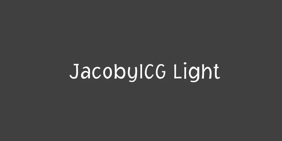 Fonte JacobyICG Light