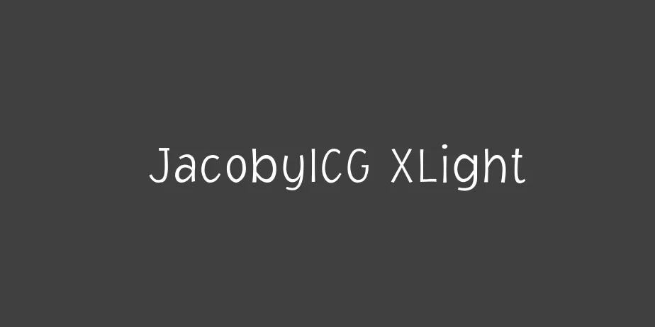 Fonte JacobyICG XLight