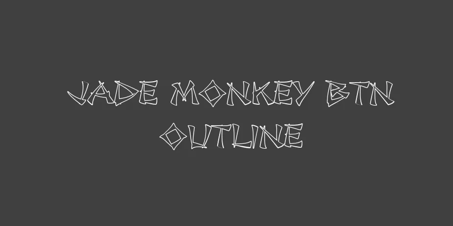 Fonte Jade Monkey BTN Outline